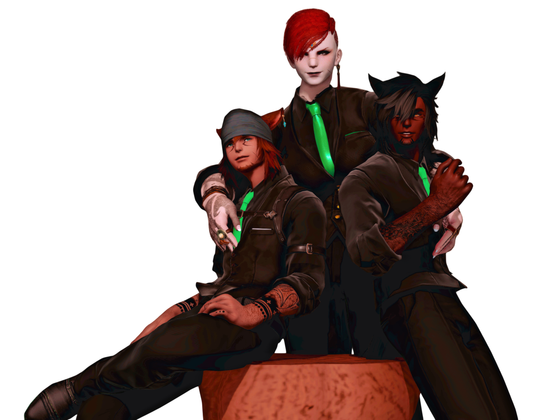 Sicherheit Gruppenbild Die Sicherheitskräfte von links nach rechts: Kalu Rela'nah, Sarathea Tallon und Firrol Taha.